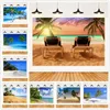 Party Decoration Lightweight Portable Wall Shooting Background Cloth Beach Coconut Tree Theme Pography