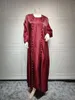 Etnische kleding Moslim Turkije Abaya Mode Sparkly Satijn Zijden Jurk Effen Kleur Set van twee stukken Dames Lange Femme Kaftan Isamic