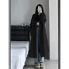 Women's Trench Coats Autumn And Winter Silver Grey Coat Korean Versatile Mid Length Buckle Free Fleece Gentle