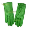 Cinq doigts gants hommes gants de designer en cuir véritable mode gants de luxe pour femmes marque vert chaud hiver tricot gant en cuir designer gants cadeau 2024