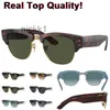 Luxury Eyeglasses Mega 0316s New Style Polarized Sunglasses Men Women Fashion Sun Glasses Real Glass Lenses with Accessories GCI2