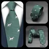 Bow Ties Skinny 6CM Men's Necktie Polyester Silk For Man Flamingo Goat Dog Monkey Jacquard Tie Cravat Business Party Corbatas