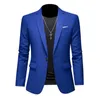 Costume de mode boutique 15 couleurs 6XL pour hommes, veste de mariage slim pour marié, bureau d'affaires décontracté, couleur unie 240125