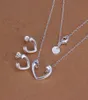 Whole lowest Christmas gift 925 Sterling Silver Fashion NecklaceEarrings set QS1183295387
