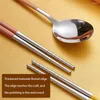 Dinnerware Sets Creative Spoon High Quality Durable Suitable For Children And Students 304 Stainless Steel Convenient To Travel Chopsticks