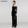Casual Dresses Punk Rave Women's Gothic Slim Sexig Flocking Printing Split Dress Party Club Hollowed Out Halloween Evening