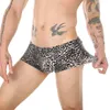 Unterhosen Sexy Leopardenmuster Boxershorts Urlaub Strand Niedrige Taille Ausbuchtungsbeutel Unterwäsche Männlich Bequeme Nahtlose Slips Cueca Masculina