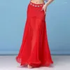 Stage Wear Femmes adultes Costume de danse du ventre Lady Bellydance Jupe Mesh Fishtail Longue Robe Sexy Bellydancing Performance Dancewear