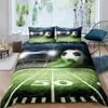 Bedding sets Green Football Field King Queen Duvet Cover Soccer Field Comforter Cover Boys Men Sport Games Bedding Set Polyester Quilt Cover