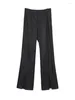 Pantalon Femme Pantalon Femme 2024 Femme en cuir véritable taille moyenne radis noir crayon mince pantalons évasés loisirs et mode