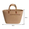 Totes Weave Tote Bag Female Bohemian Shoulder Bags for Women Summer Beach Straw Handväskor och Purses Lady Travel Shopping24217