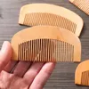 Peigne en bois de pêche naturel Portable pour la maison, livraison gratuite, peigne à barbe, brosse à cheveux de poche, Logo personnalisé