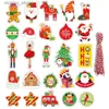 Etiketter Taggar 50st God jultaggar Xmas Tree Hanging Decoration Tag Santa Claus gratulationskort Tag 2023 Jul Nyårsparti Leveranser Q240217