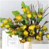 Decoratieve Bloemen Kransen Kunstmatige Rode Bessen Stengels Desktop Decor Picks Kerst Diy Krans Decors Bosbessen Drop Delivery Thuis Gar Otxck