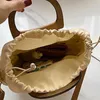 Schultertaschen Stroh und Taschen für Frauen andmade ollow Seaside Beac Bag Geflochtene andle Tote Sopping Totes Soulder BolsaH24219