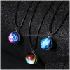 Mode Neba Star Galaxy pendentif colliers univers planète bijoux Double face verre Art photo fait à la main Dhgarden Dhubk