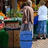 Sacs de rangement Sac à provisions avec roues Pliable Pull Chariot Chariot Réutilisable Épicerie Alimentaire Organisateur Légumes pour