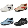 2024 Nuove scarpe casual PU in pelle opaca da uomo nero marrone bianco blu scarpe moda scarpe da ginnastica sneakers