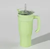 Gradient 40oz Big MAC car cup Handle portable straw cup Stainless steel car thermos cup Coffee cup Business travel cup