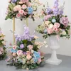 Dekorative Blumen Luxus Lila Hyazinthe Künstliche Blumenkugel Hochzeit Hintergrund Dekor Requisite Tischdekoration Floral Party Bühne Straße