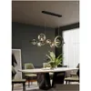 Chandeliers Modern Led Novelty Glass Bubble Chandelier Nordic Dining Room Lamp Office Lighting Kitchen Island Home Decoration Hanging Dhuyf