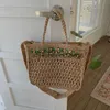 Totes Casual Lemon Straw Women Handväskor Papper vävda stor tygväska handgjorda sommarstrand crossbody väskor Bali Big Shopper Purse 2023H24217