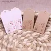 Etiket Etiketleri Sıcak satış yeni DIY 100pcs 2x4cm Beyaz/Kahverengi Doğum Günün Kutlu Olsun 4 çeşit kağıt etiket tarak festivali doğum günü dekorasyon mini q240217