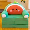 Almohada sin relleno de felpa plegable para niños Sofá Respaldo Sillón 2 en 1 Niños Lindo Dibujos animados Lazy Bu DIY