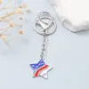 Chaveiros Bandeira Americana Strass Estrela Coração Bonito Chaveiros Para Mulheres Homens Handmade Amizade Bom Presente DIY Jóias