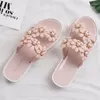 Slippers Tongs Masculins Women Cute Peep Toe Silver High Quality Floral Comfort Slip On Sandals Lady Causal Summer Party Shoes E06b