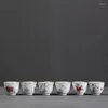 Tekoppar keramisk handmålad teacup is knäckt glasyr master cup kreativ porslin liten skålkontor vatten mugg drycker