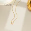 18k Gold Plated Classic Luxury Designer Halsband Fyra Leaf Clover Pendant Designer Jewelry for Men Women Chain Wedding Party Gift High Quality