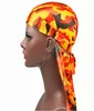 Silky Durag Long Tail Dorag Durags Premium Silk Waver Caps Bandana Turban Headwear Wigs Hip Hop Headwrap Headband Pirate Hat Cap D3661983