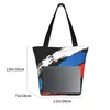 Sacos de compras Rússia Bandeira Orgulho Russo Compras Sacola Mulheres Moda Canvas Shopper Ombro Grande Capacidade Bolsa