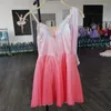 Escenario desgaste moda tamaño personalizado color niños niñas mujeres adulto ballet rendimiento cupido gasa rojo rosa vestido de baile lírico