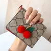 Woman Mini Strawberry Wallets designer cherry wallet card holder luxury lady short wallets fashion cute purse print letters cowhide 5A