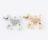 20x18mm couleur or argent 20 pièces lot Animal chien pendentif breloque bricolage accrocher accessoire adapté pour médaillon flottant bijoux s4757983