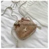 Shoulder Bags Small Straw Woven Flower Embroidery Ladies Lace Crossbody Handbags For Women Beach 2024 NewH24217