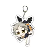 chaveiros Haikyuu bonito!!Chaveiro de acrílico para menino de vôlei, chaveiro divertido versão q, figuras de anime, pingente, chaveiro, bolsa de presente para adolescentes, acessórios de carro