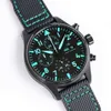 Designer IWC Watch Mens Pilot Montres 5A Mouvement mécanique de haute qualité Montre 43mm Menwatch Chronographe Date Montre-bracelet Super-LumiNova Montre Q1DE