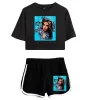 Sommer Damen Sets Kimberly Loaiza Kurzarm Crop Top + Shorts Trainingsanzüge Frauen Trainingsanzüge Zweiteilige Outfits Streetwear