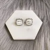 Elegant Earring Stud For Lady Vintage Charm Letter Earrings With Box Sets For Wedding Party Date