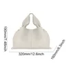 Sacs de soirée Sac à bandoulière en cuir PU Designer Euro-America Style Fashion Satchel Dames Plissé Nuage Sacs à main Solide Femmes Top-Poignée