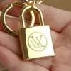Top Grade Gold Sier Accessories Keyring for Men Women Paris Designer Gold Lock Keychain Latest Car Key Chain Lover Keychains with Gift Box louiselies vittonlies