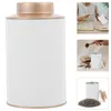 Bottiglie di stoccaggio Contenitori per tè Barattoli di caffè in grani di latta con coperchio Contenitore in metallo di latta