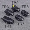 TR8 TR7 TR4 TR1 LED 권총 총 손전등 레드 도트 레이저 포인터 시력 17 19 조명 20mm 레일 사냥 랜턴 토치 240131