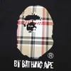 Bapesta chemise rue japonaise Bapestar sac de mode classique Bbl rayé tête de singe lettre imprimé T-shirt Bapes 4887