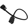 Graden Up Schuine Micro USB 5pin U-vormige Man-vrouw Datatransmissie Uitbreiding Opladen Sync Kabel Koord 30 cm 1FT