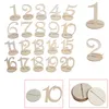 10pcs 1101120 Wooden Table Numbers Set with Base Birthday Wedding Party Decor Gifts 240127