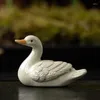 Figurine de canard en céramique pour animaux de compagnie, ornement de salle, Table de jeu, accessoires de cérémonie, animal de compagnie de canard